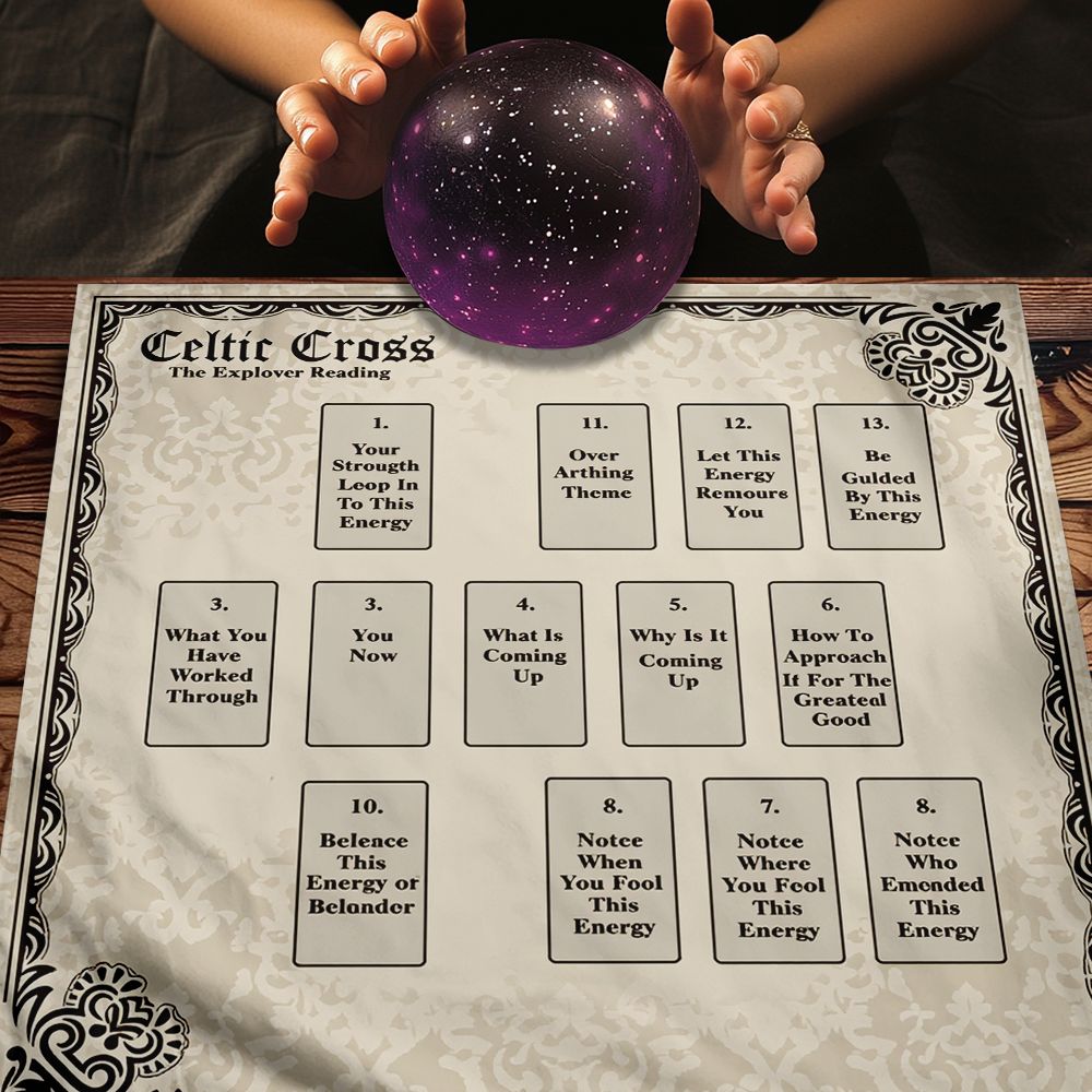 Party Games Mystery - Gothic Style Tarot Divination Tablecloth Sacred