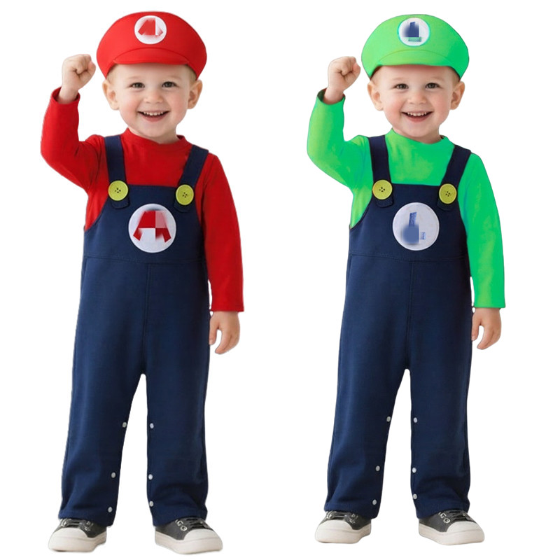 Party Games Groups - Baby Plumber Costume Red Green Anime