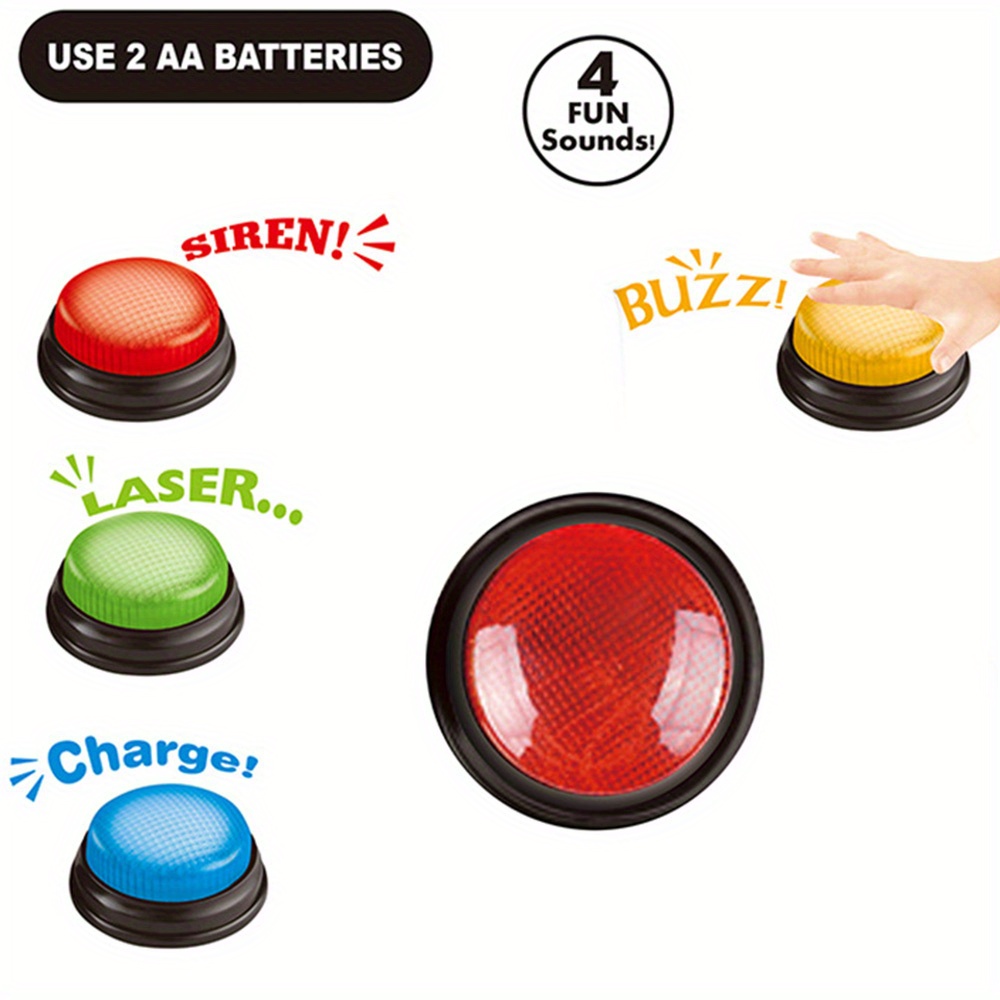 4pcs Lights and Sounds Buzzers - Party Games Kids recension och pris