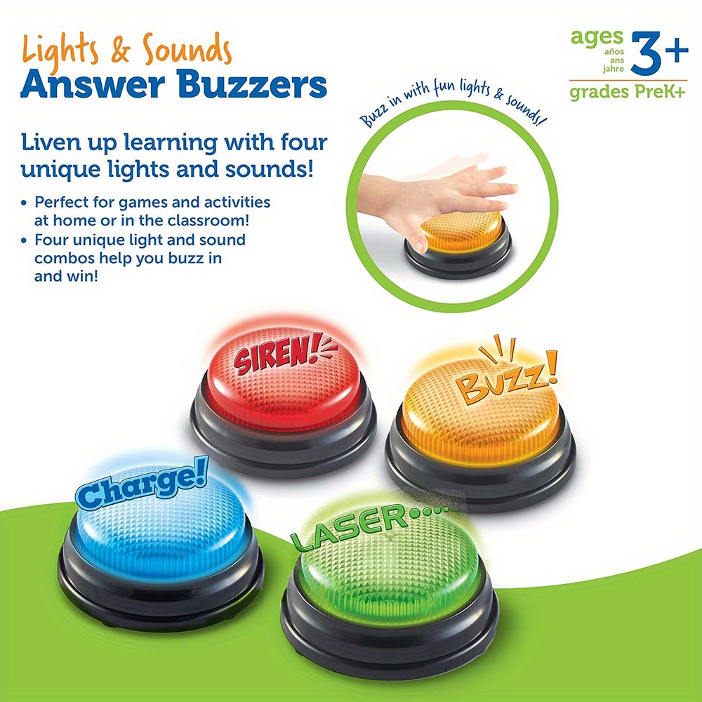 4pcs Lights and Sounds Buzzers - Party Games Kids recension och pris