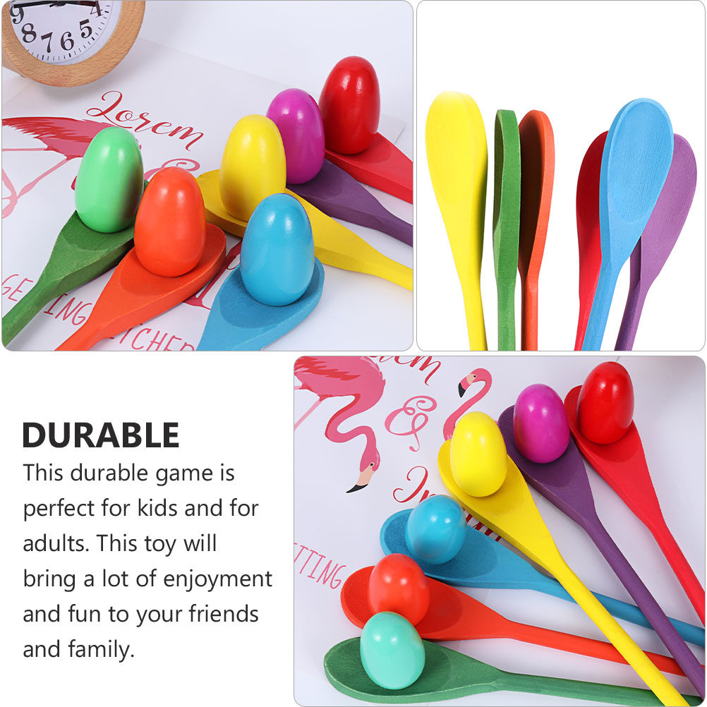 4Set Balance Game Egg Spoon Ra - Party Games Kids recension och pris