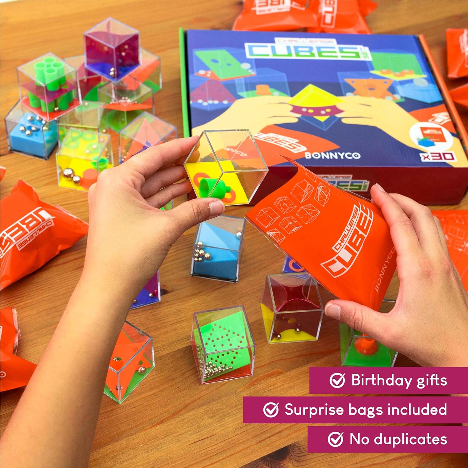 Brain Teaser Puzzles Cubes Pac - Party Games Birthday recension och pris