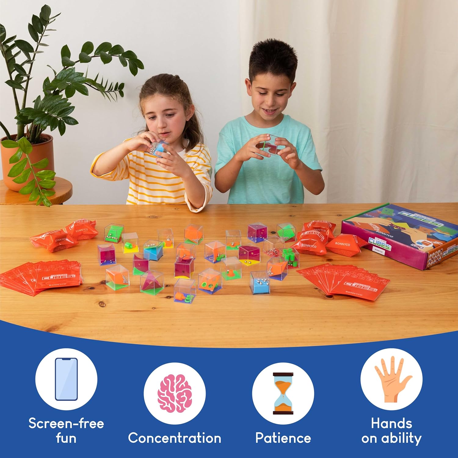 Brain Teaser Puzzles Cubes Pac - Party Games Birthday recension och pris