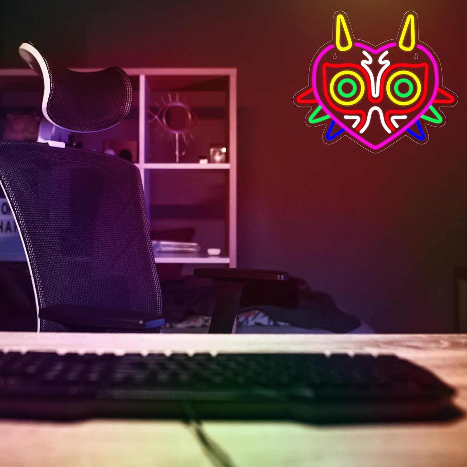 Horned Mask Neon Sign USB Dimm - Party Games Kids Ideas recension och pris