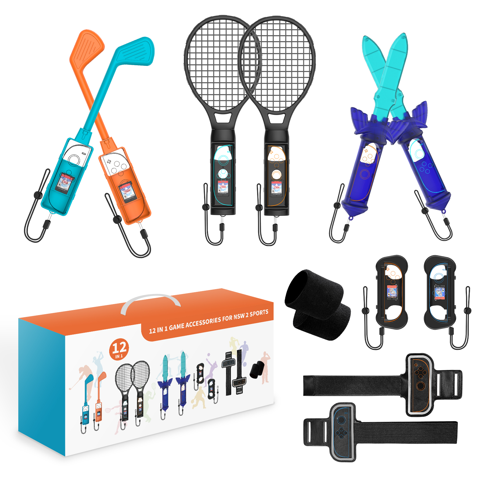 12 in 1 Sports Accessories Set - Party Games Nintendo Switch recension och pris
