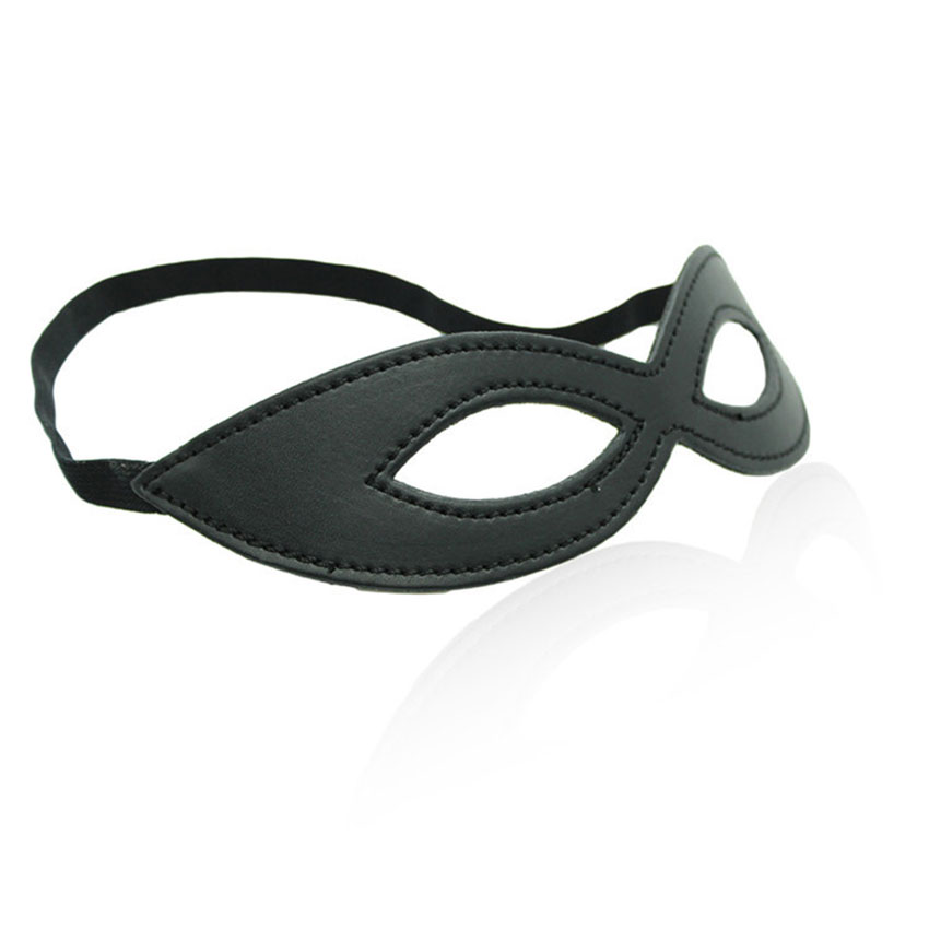 Black Leather Eye Mask For Sex - Party Games Mystery recension och pris