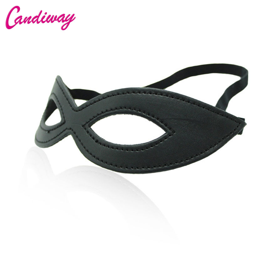 Black Leather Eye Mask For Sex - Party Games Mystery recension och pris