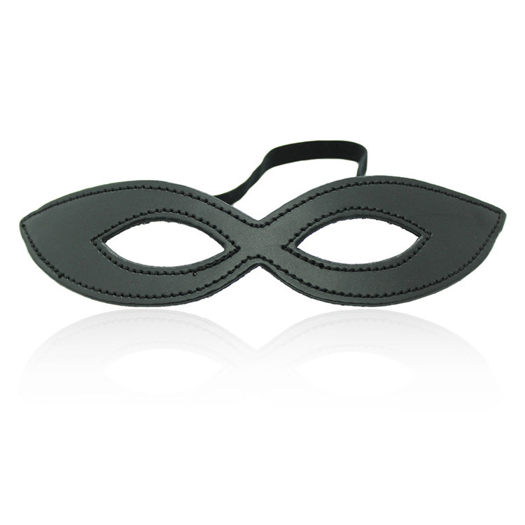 Black Leather Eye Mask For Sex - Party Games Mystery recension och pris