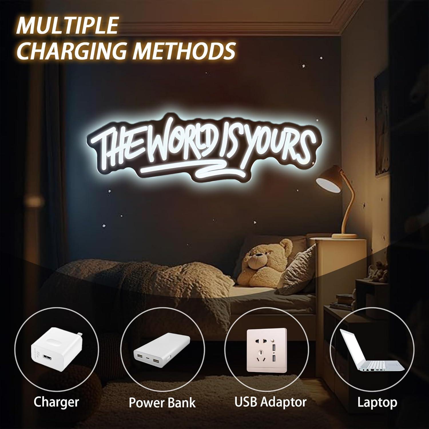 The World is Yours Neon Sign U - Party Games Birthday recension och pris