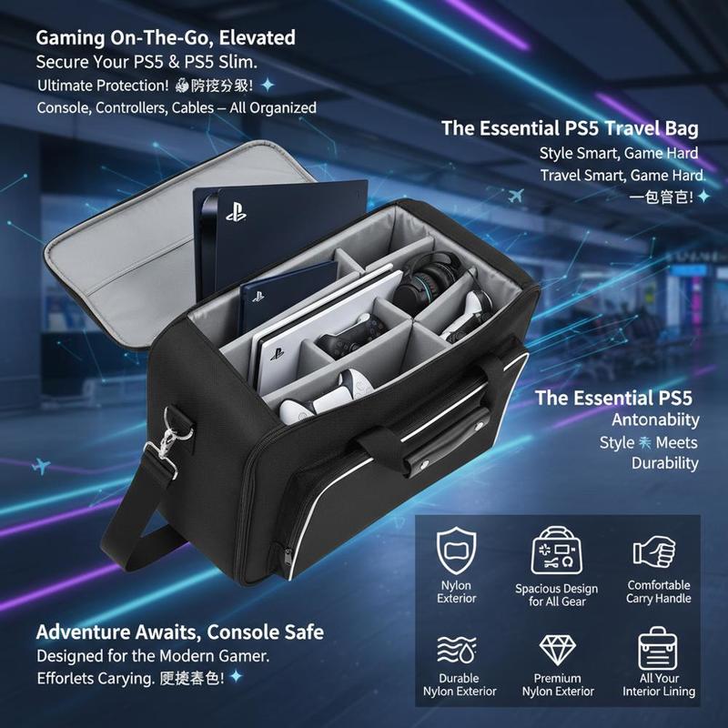 Game Console Suitcase 17x12x7  - Party Games Ps5 recension och pris